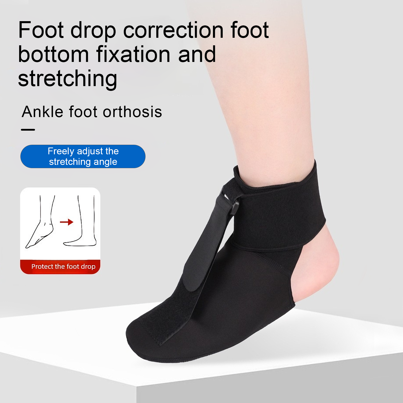 Nighttime foot drop orthosis