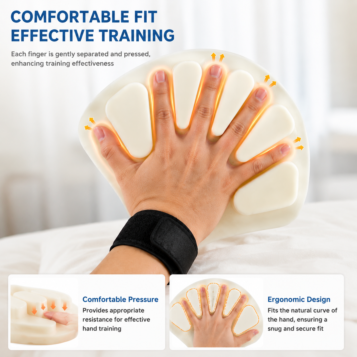 ABS Finger Flexibility Training Board with Adjustable Strap