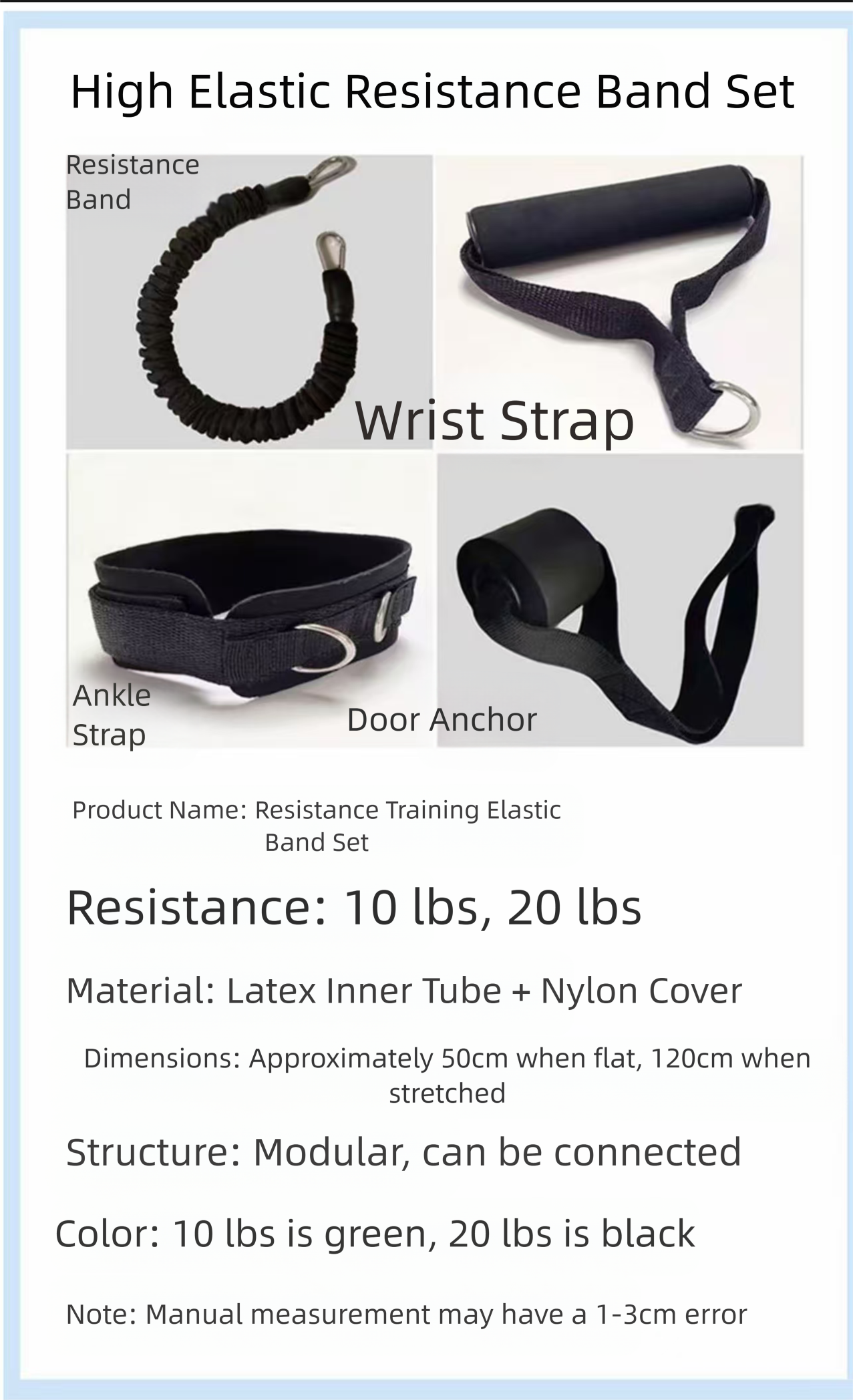 Tensile rope and elastic band trainer