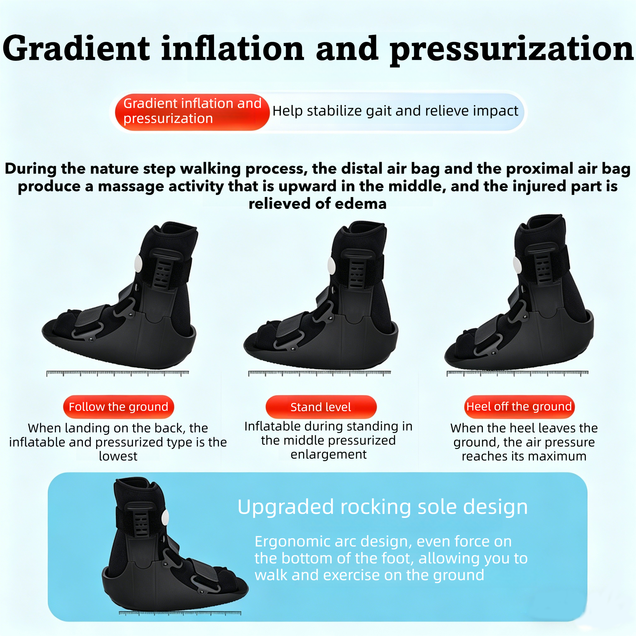 Airbag Achilles tendon boot brace