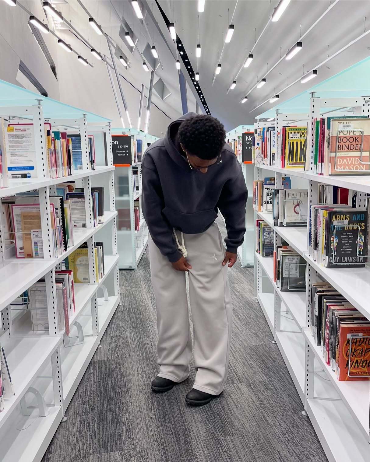 Street style double waist sweatpants