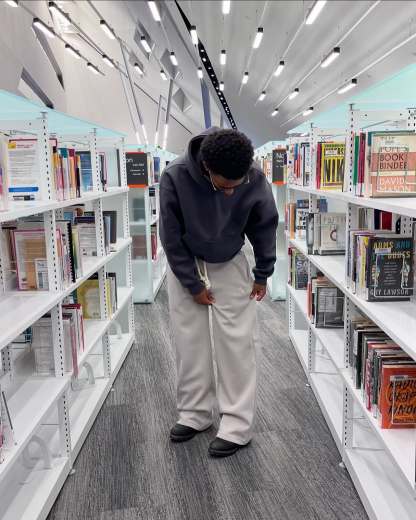 Street style double waist sweatpants