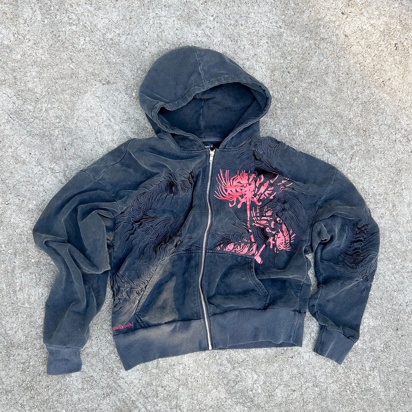 Casual street Centipede Zip Up Hoodie