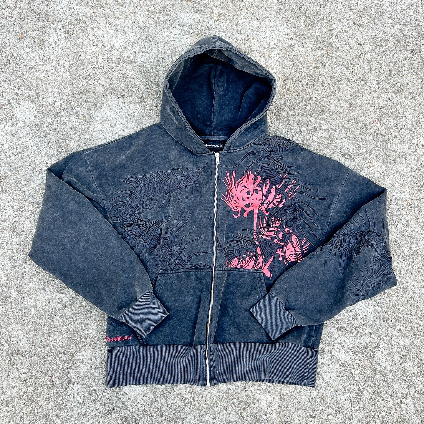 Casual street Centipede Zip Up Hoodie