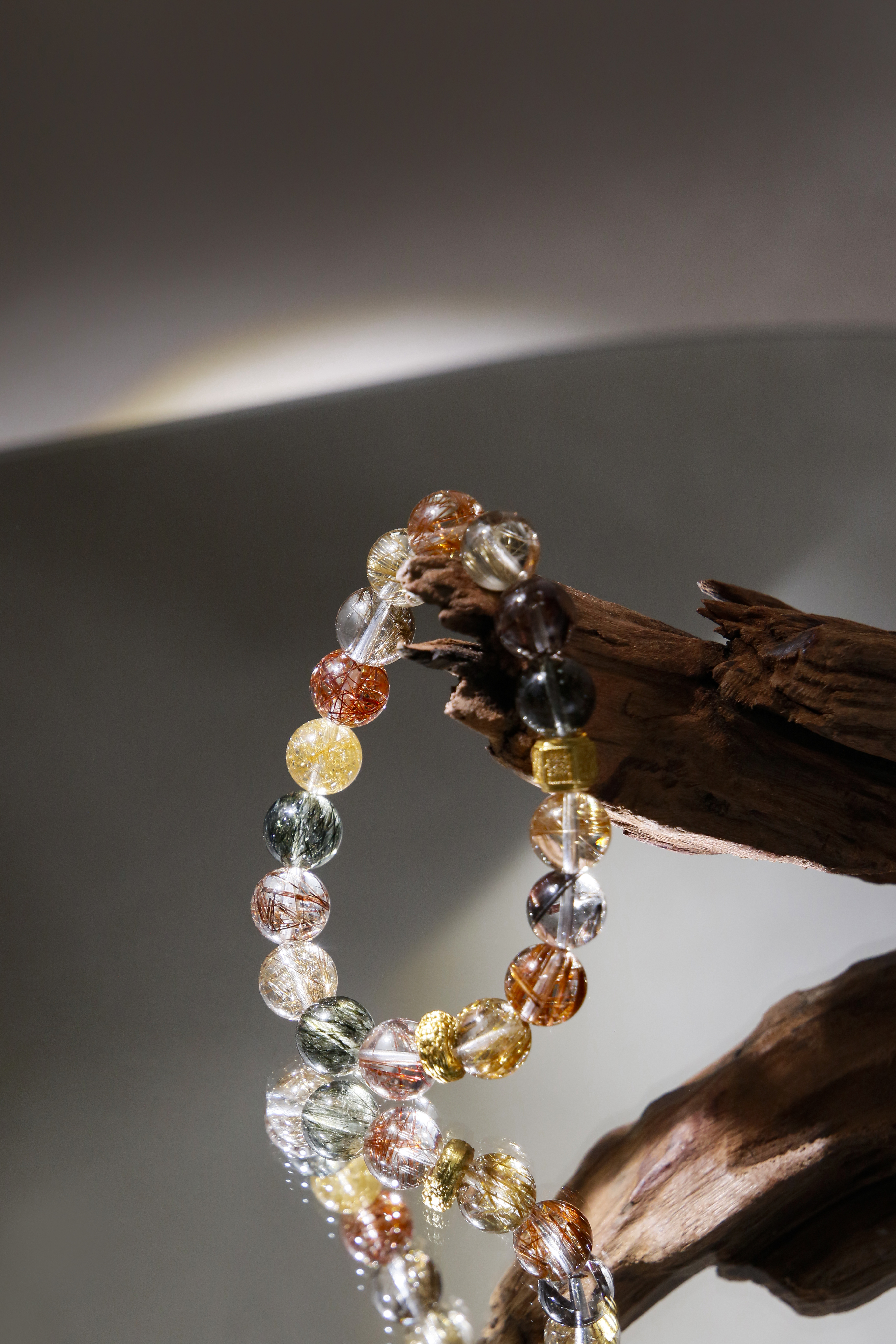 Zha Ji Lhamo Five-Strand Rutilated Quartz Bracelet