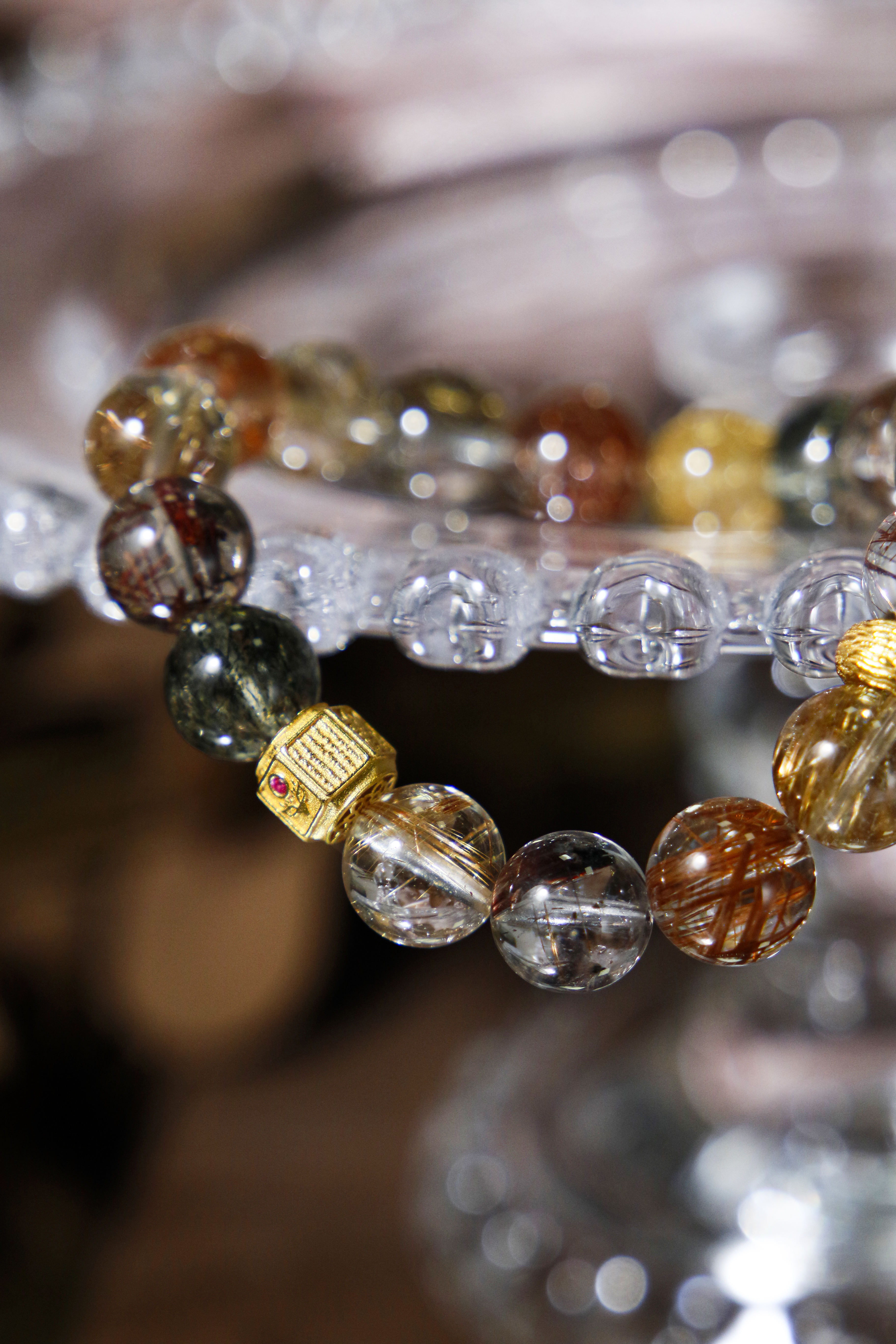 Zha Ji Lhamo Five-Strand Rutilated Quartz Bracelet