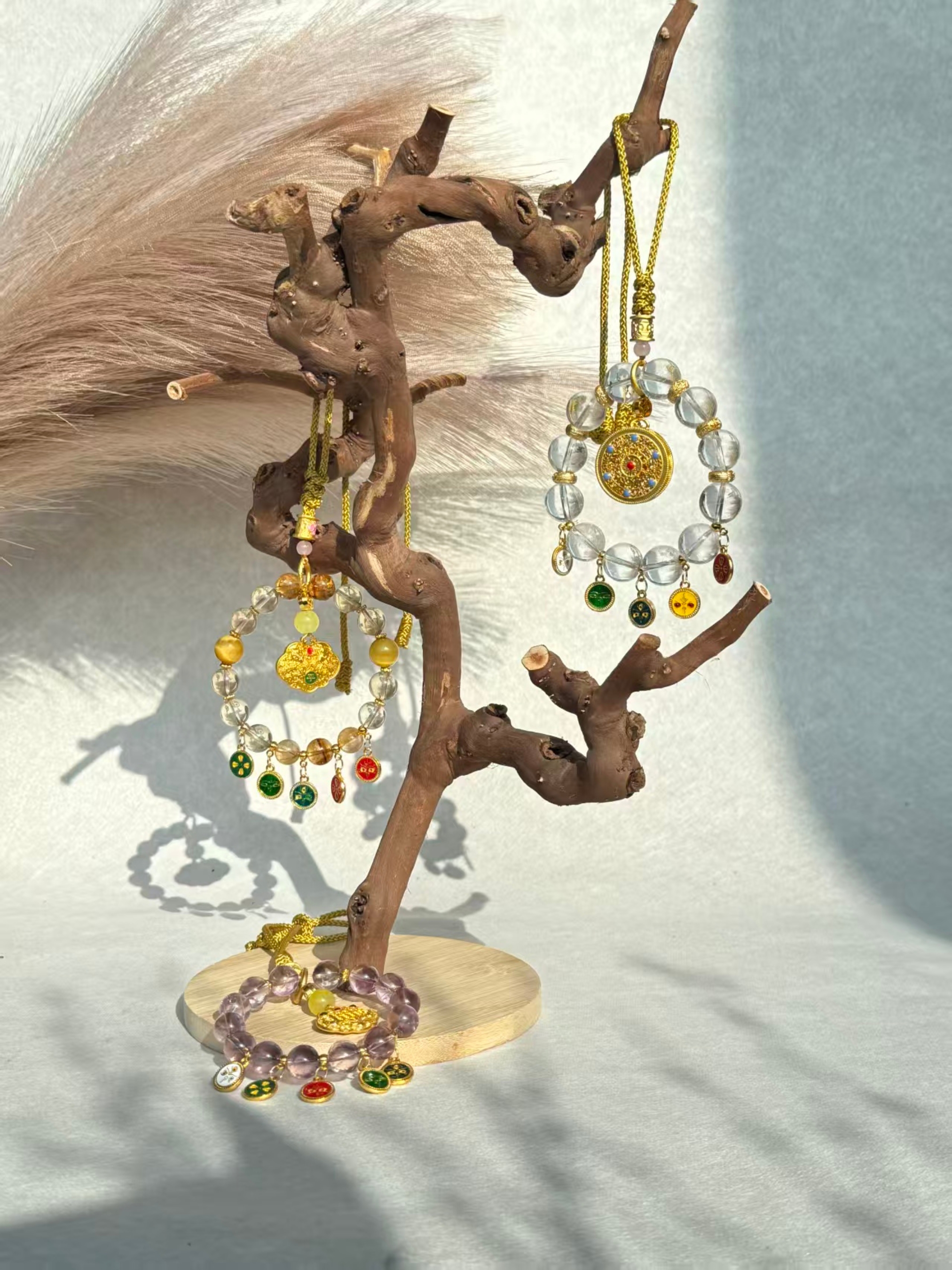 Handcrafted Citrine Crystal Car Hanging Charm