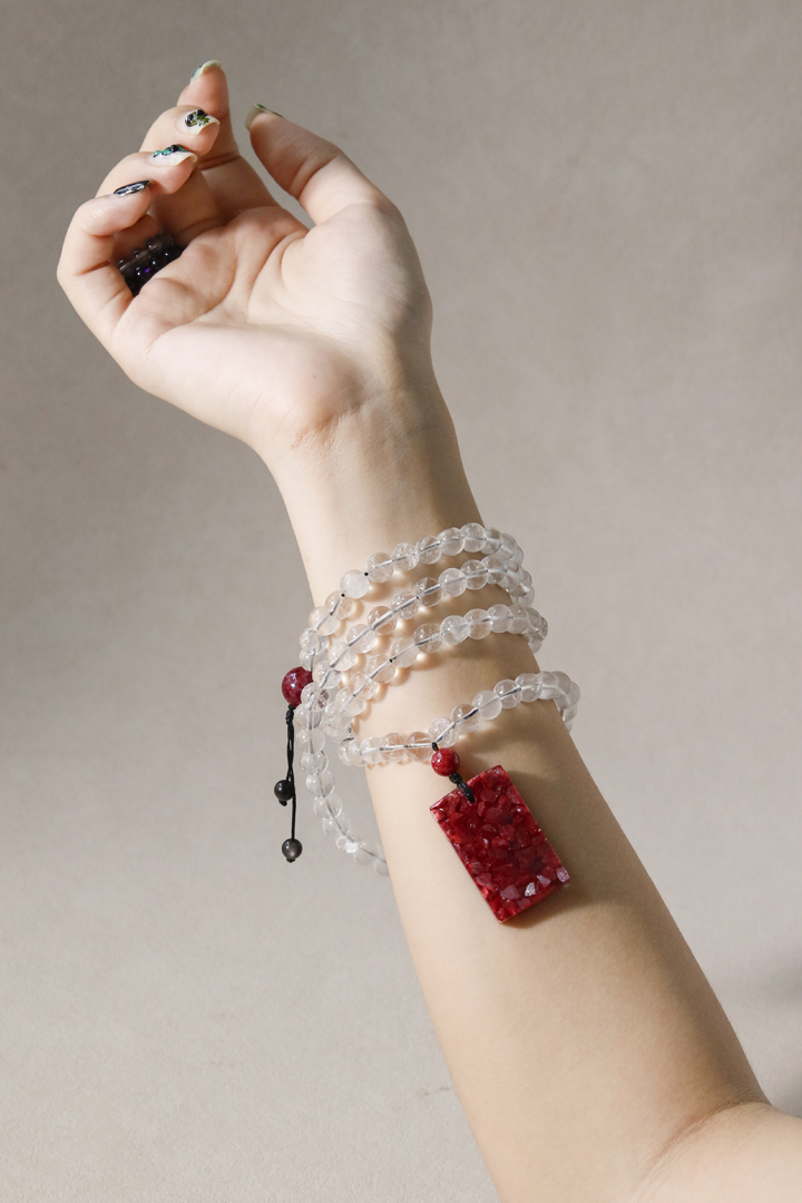 100% HAND-CARVED Cinnabar Protection Plaque