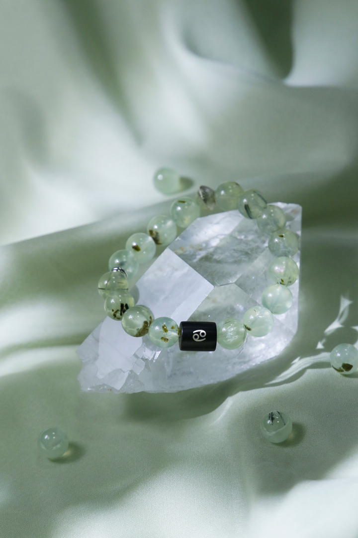 Pisces Prehnite Zodiac Bracelet