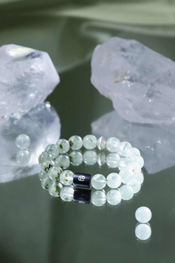 Pisces Prehnite Zodiac Bracelet