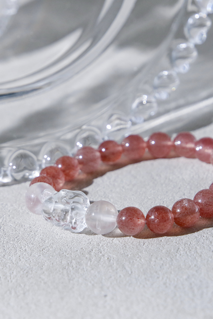 Strawberry Quartz - Celestial Fox Love Attraction Bracelet