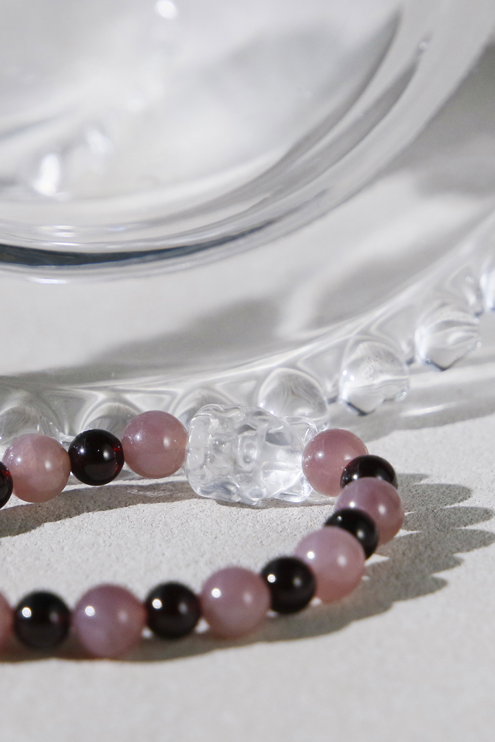 Rose Quartz + Garnet - Celestial Fox Love Attraction Bracelet