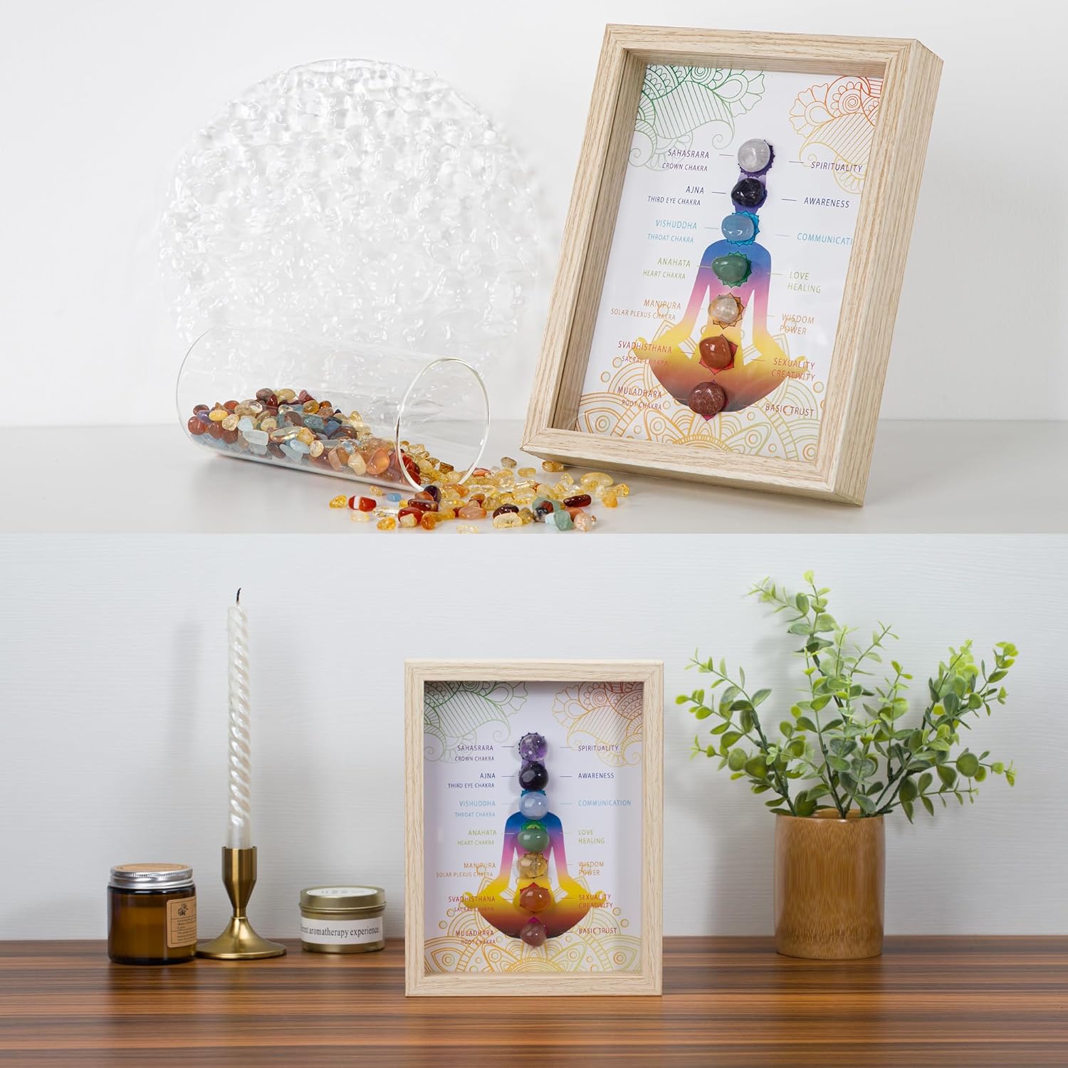 7 Chakra Healing Gemstone Picture Frame (With Meaning)