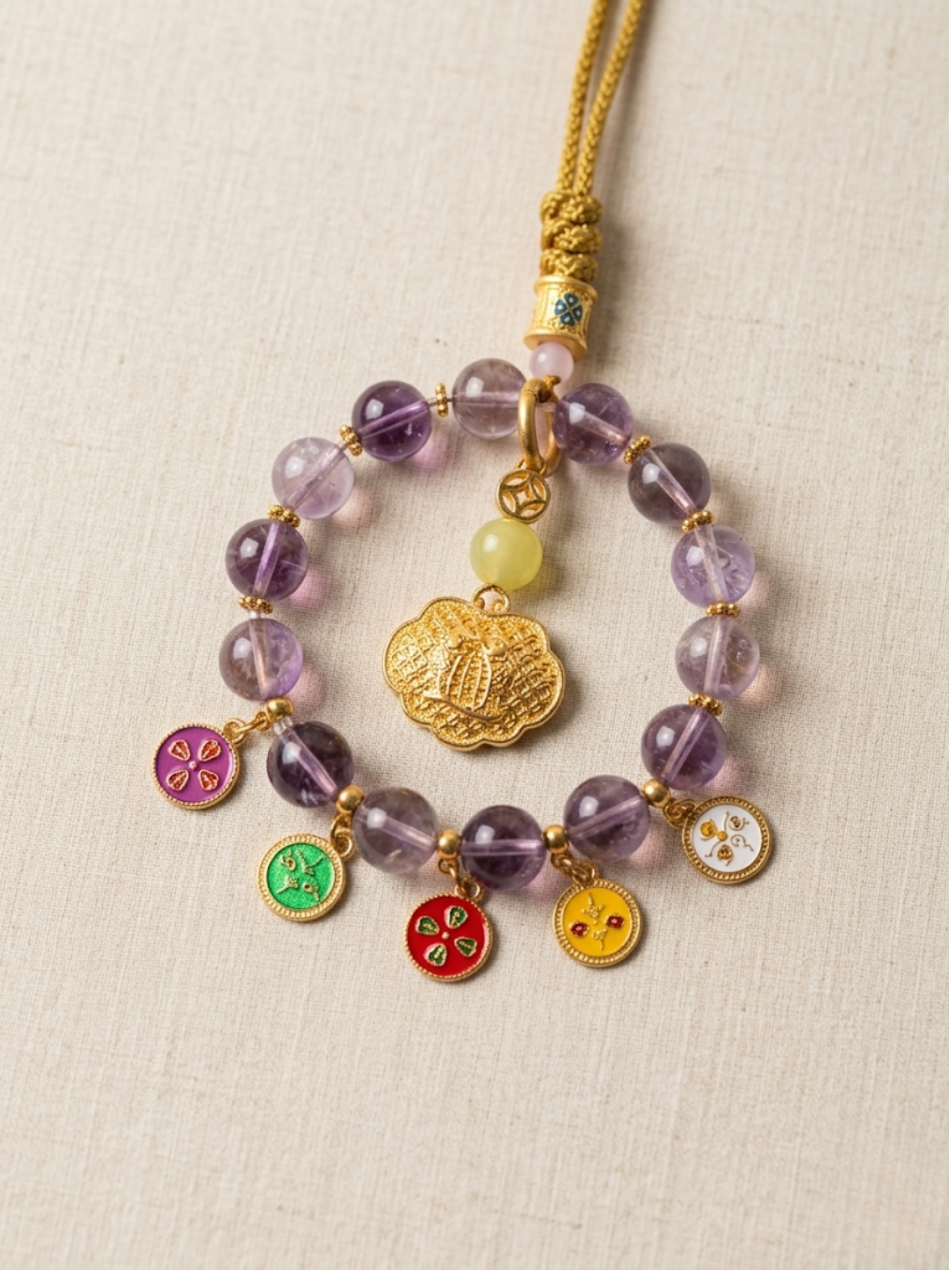 Handcrafted Amethyst Crystal Car Hanging Charm