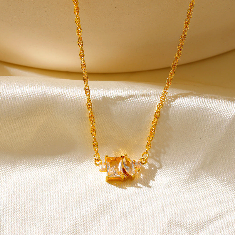 Dual Charm Birthstone Necklace