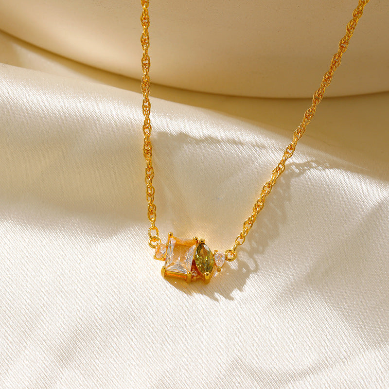 Dual Charm Birthstone Necklace