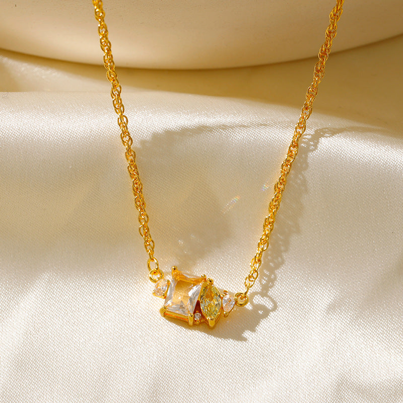 Dual Charm Birthstone Necklace