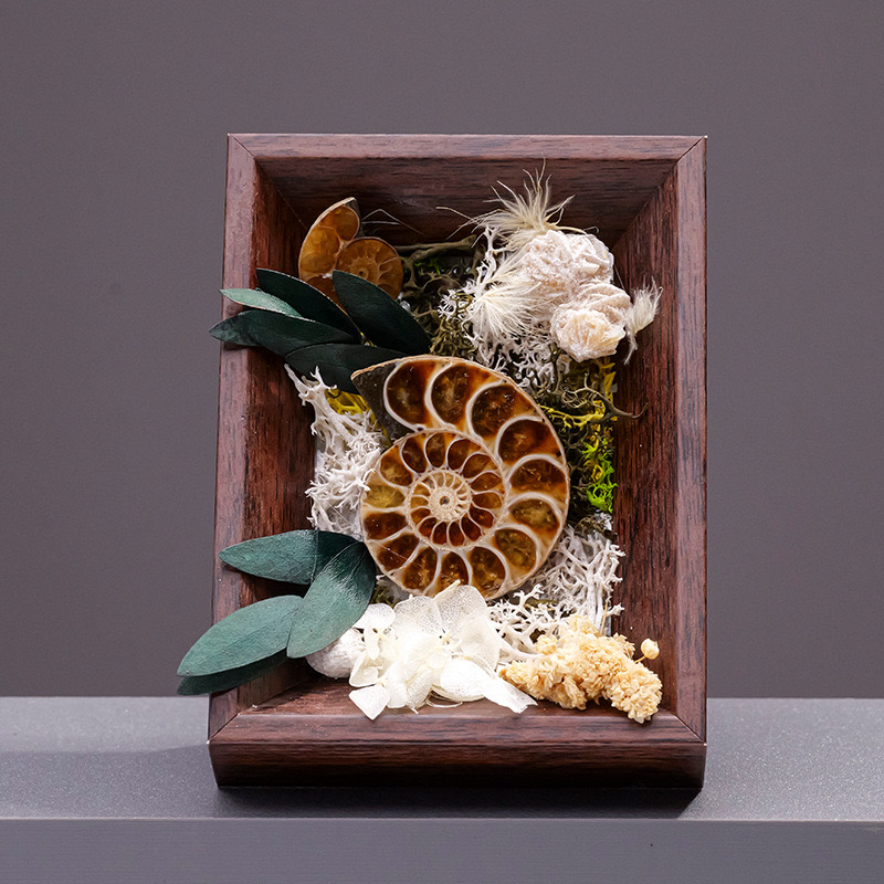 Crystal Preserved Flower Micro-Landscape in Black Drawer Box | Eternal Bloom Series