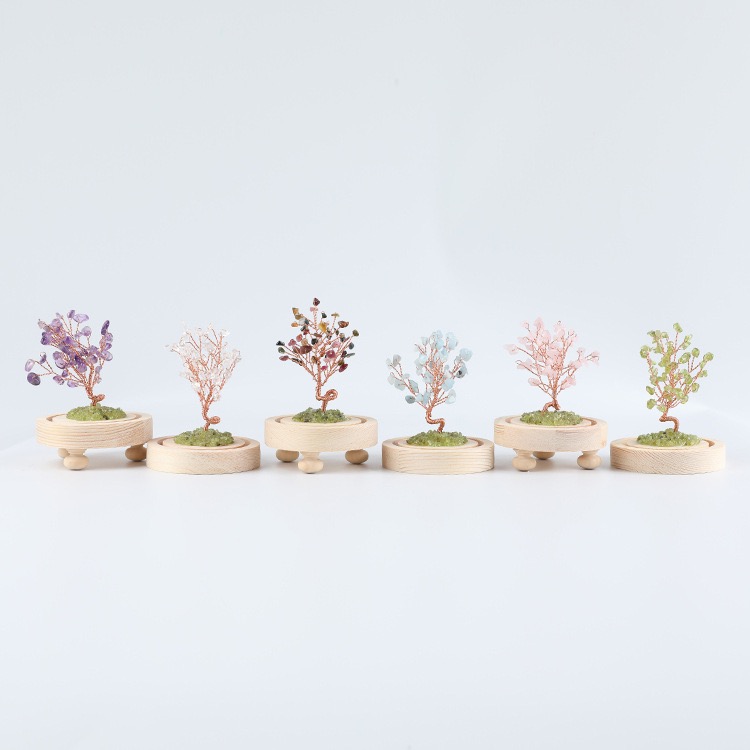 Crystal Tree with Dome Cover – Handcrafted Energy Decor for Home & Office