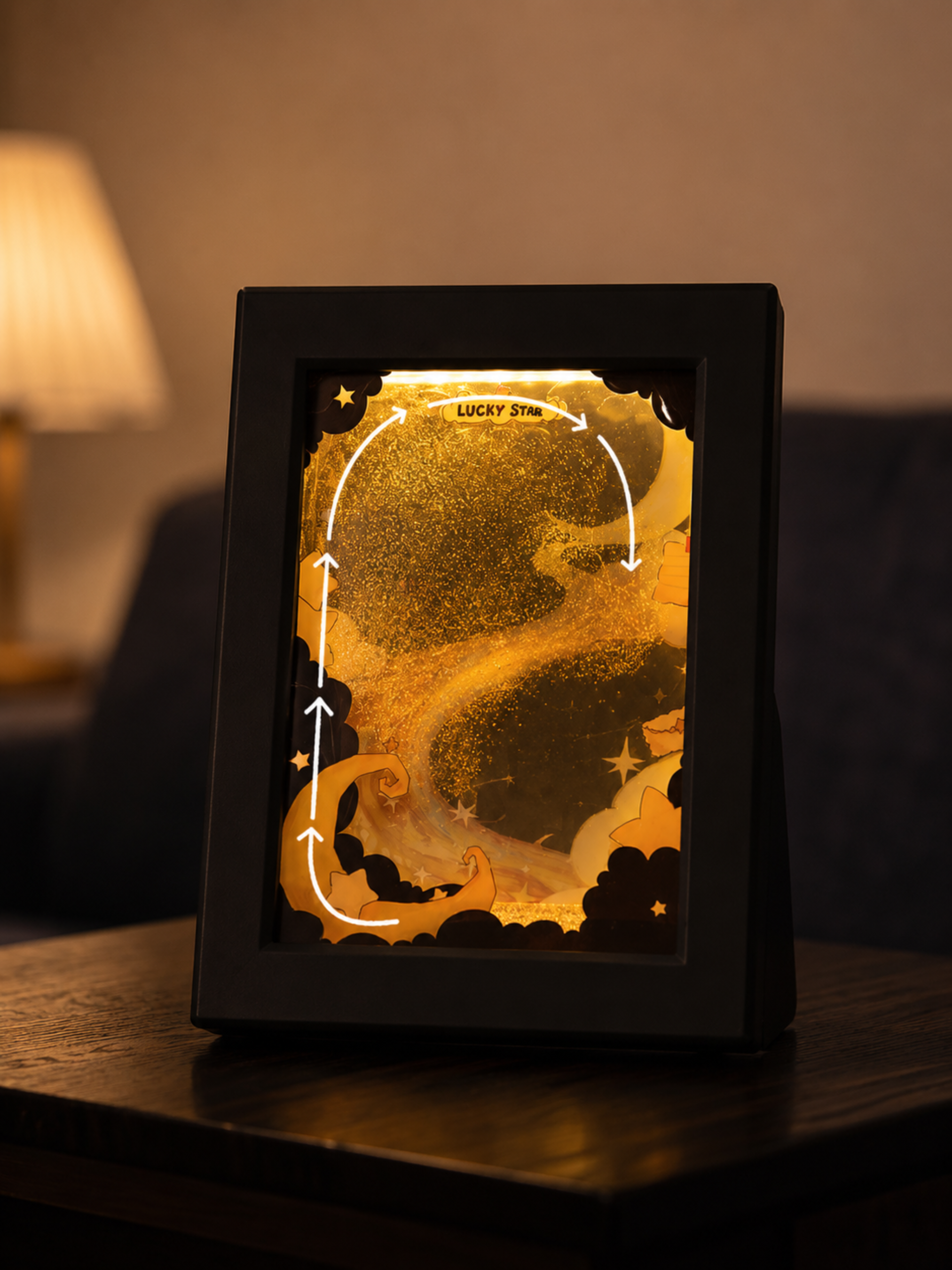 DIY Flowing Sand Glow Photo Frame Lamp