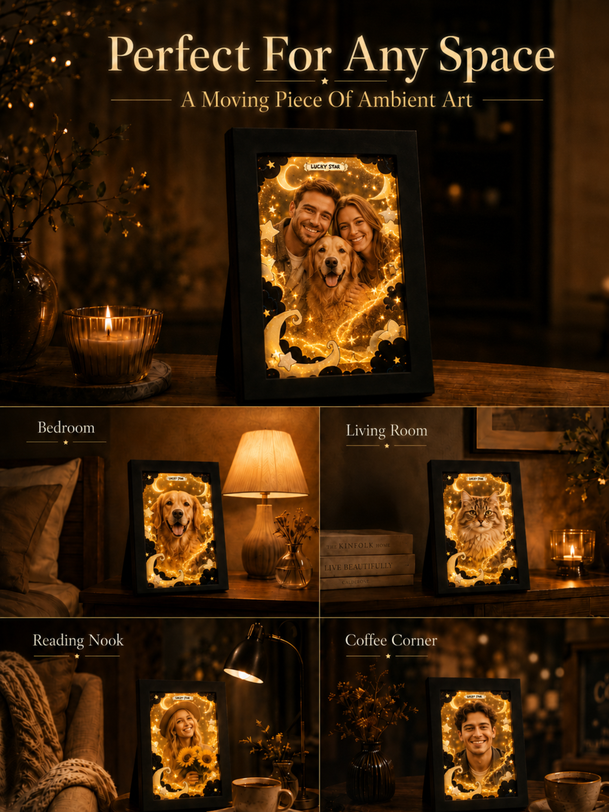 DIY Flowing Sand Glow Photo Frame Lamp