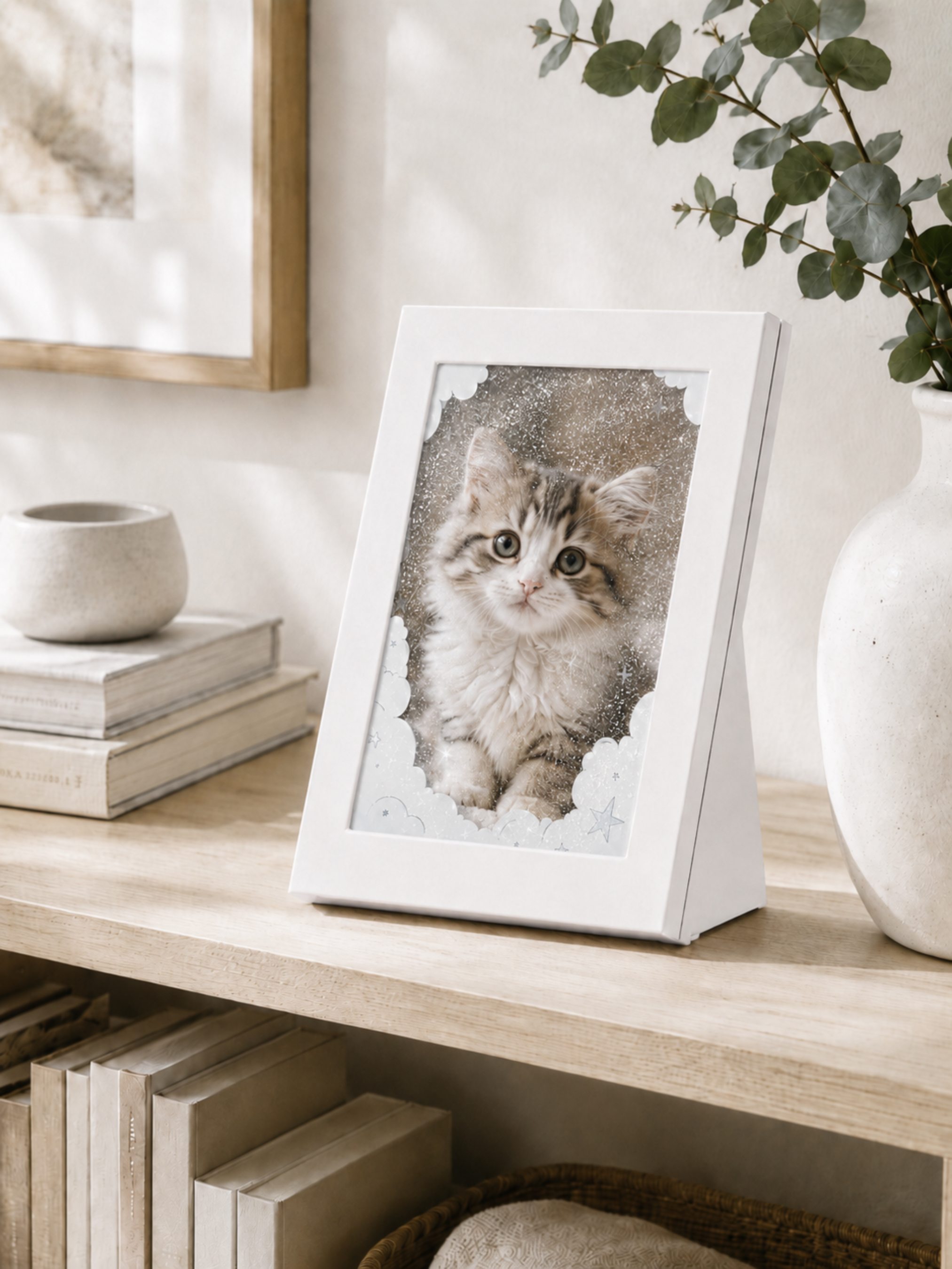 [Copy]DIY Flowing Sand Glow Photo Frame Lamp - White