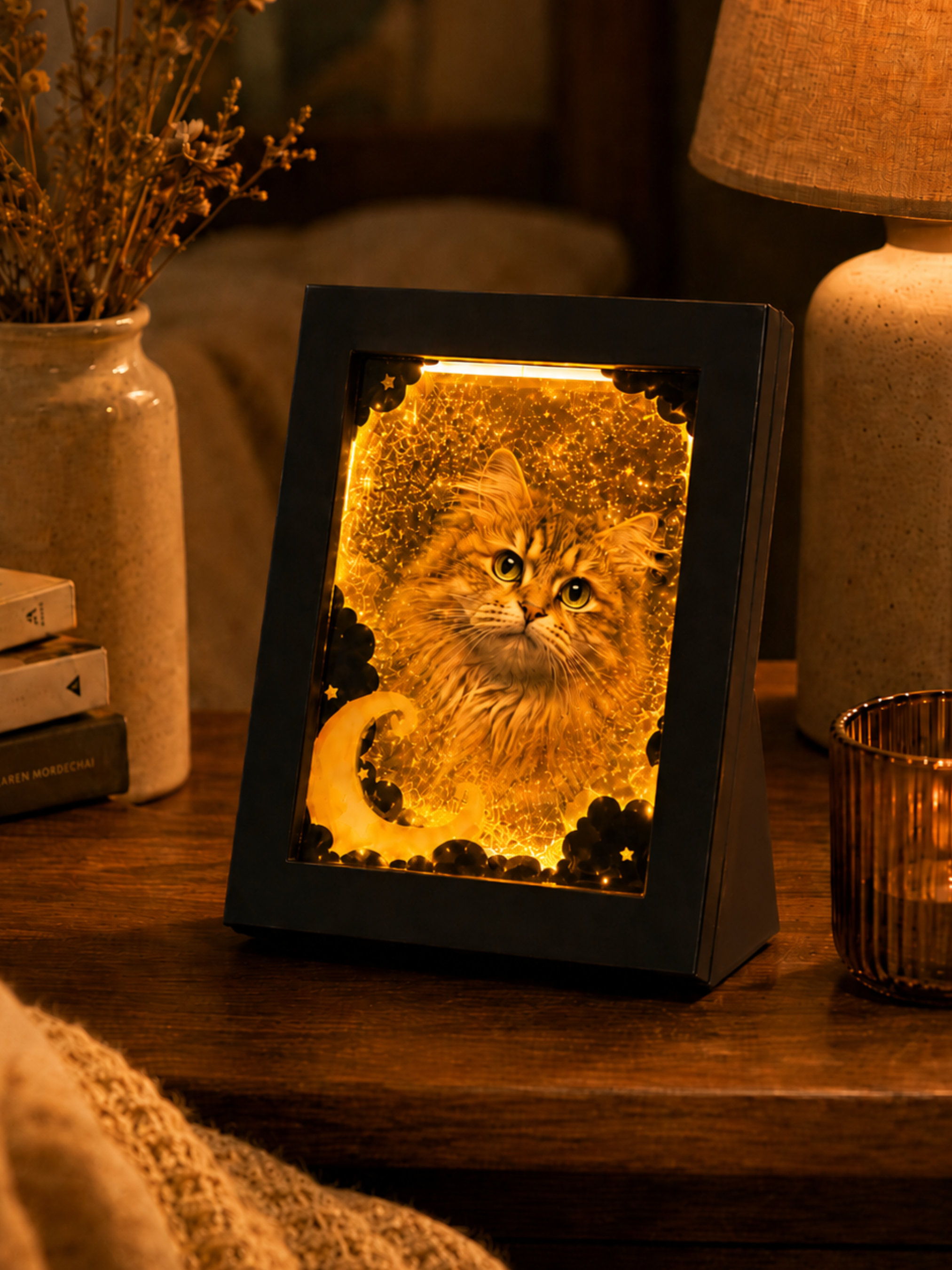 DIY Flowing Sand Glow Photo Frame Lamp