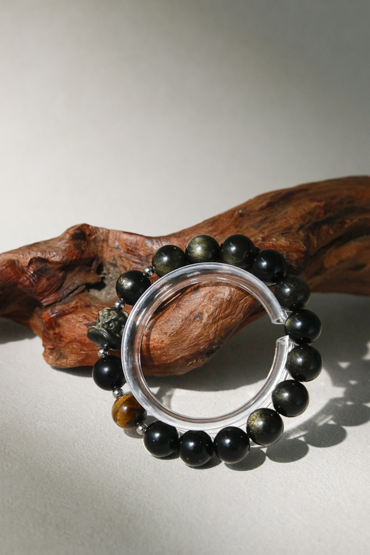 Golden Obsidian Lion - Money Magnet Bracelet