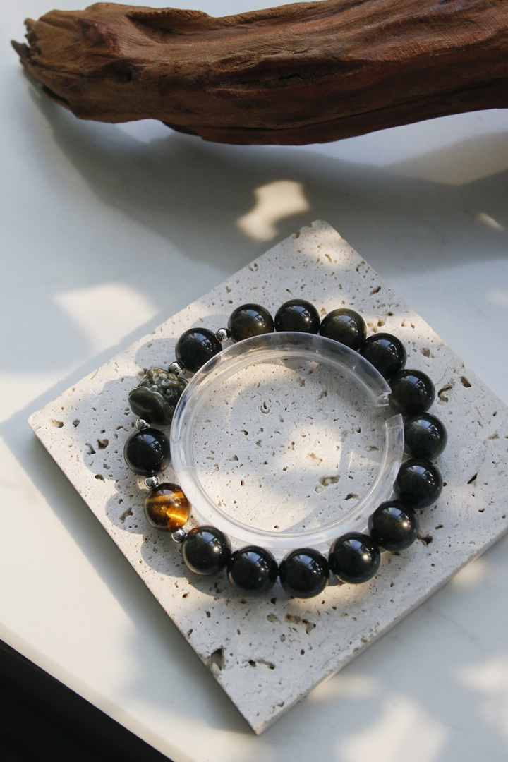 Golden Obsidian Lion - Money Magnet Bracelet