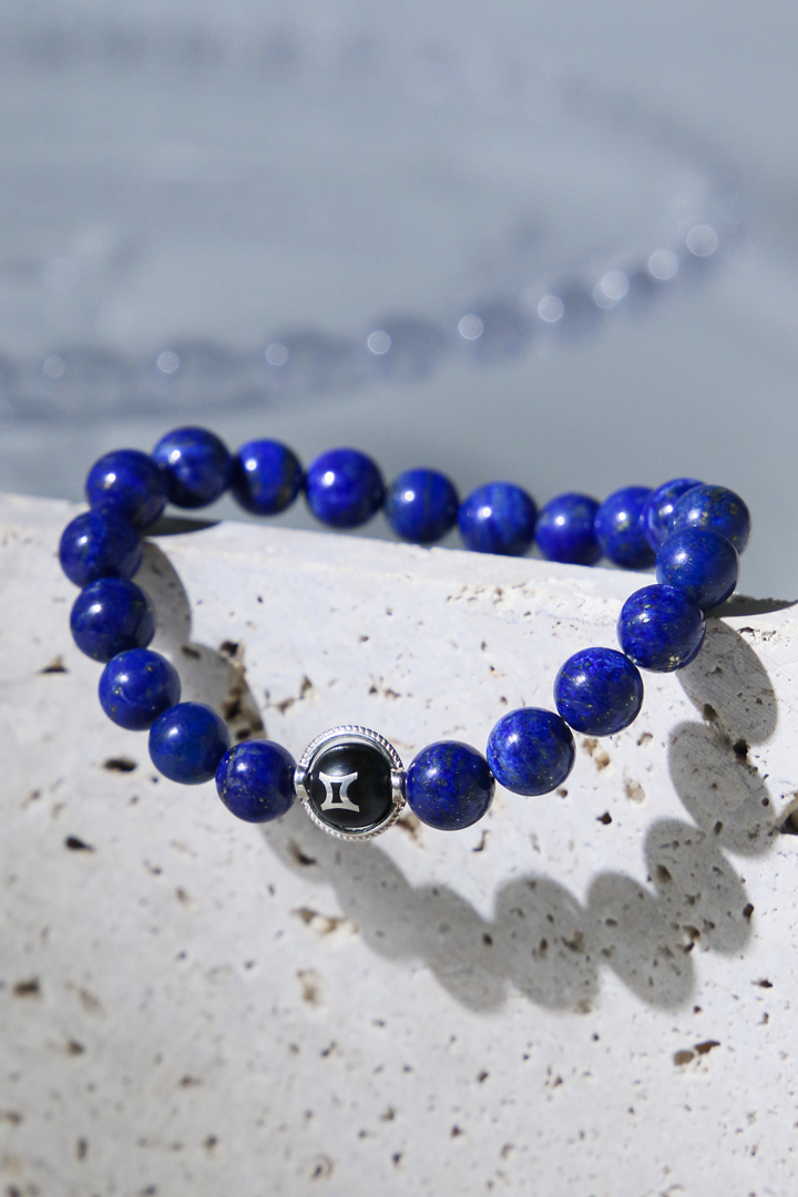 Lapis Lazuli Gemini Zodiac Bracelet