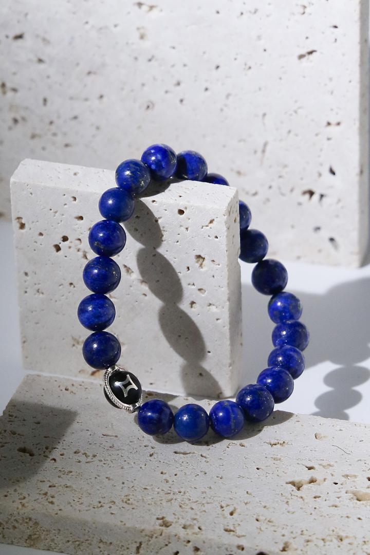 Lapis Lazuli Gemini Zodiac Bracelet