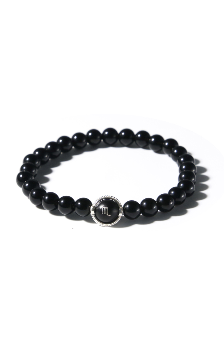 Obsidian Scorpio Zodiac Bracelet