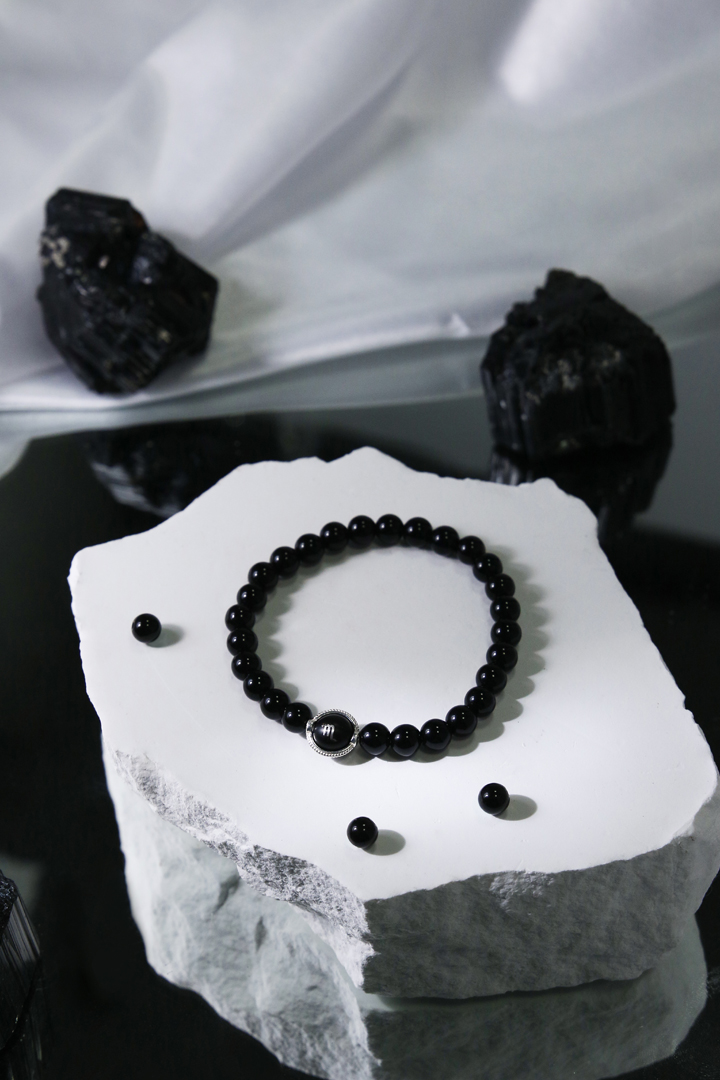 Obsidian Scorpio Zodiac Bracelet