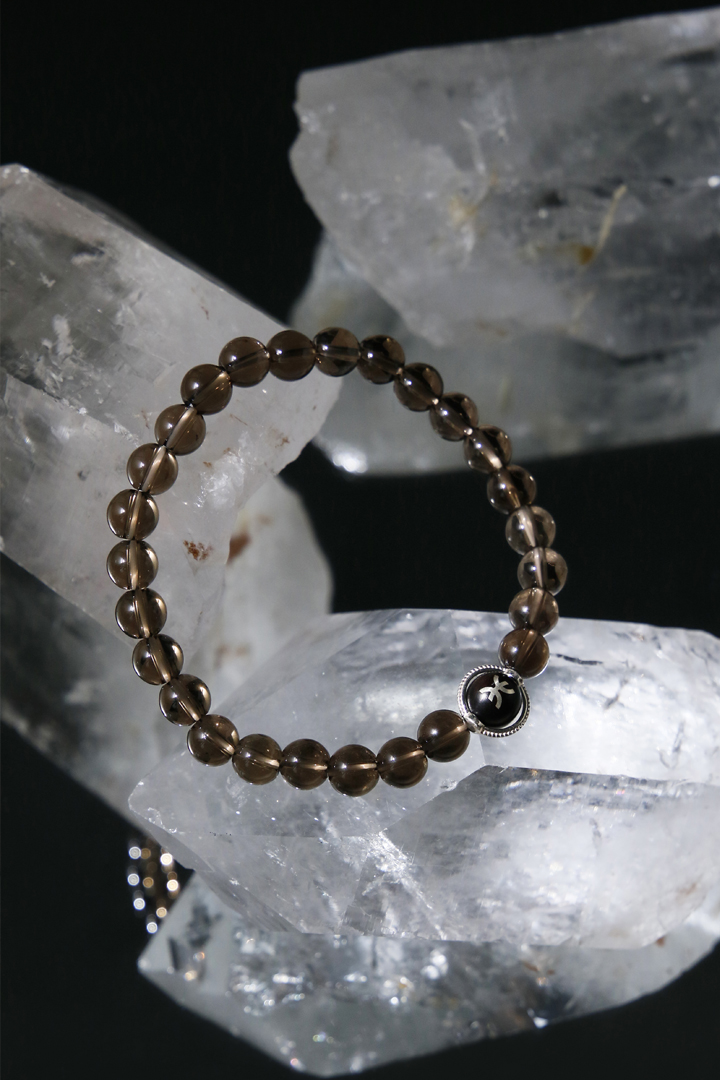 Smoky Quartz Pisces Zodiac Bracelet