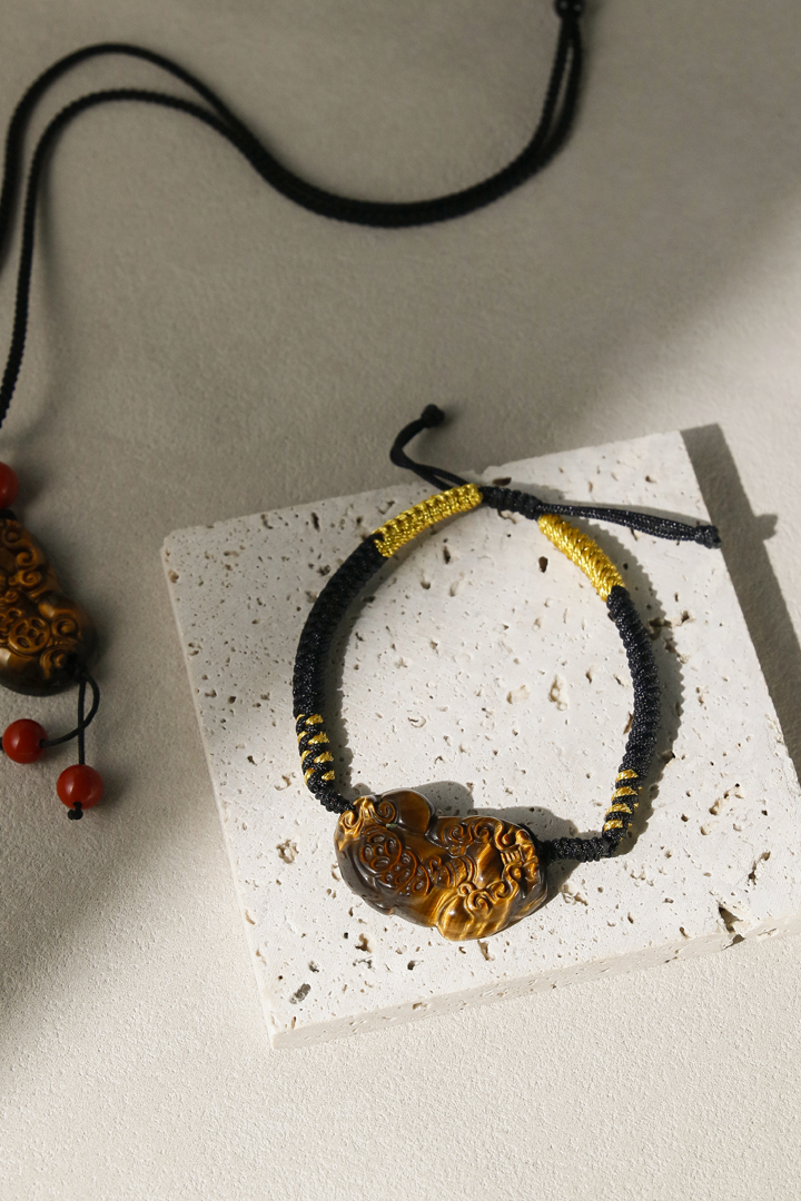Tiger's Eye Pixiu Bracelet & Necklace