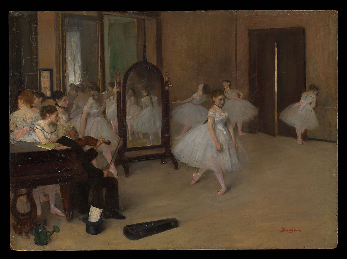 The Dancing Class, Edgar Degas (French, Paris 1834–1917 Paris), Oil on wood