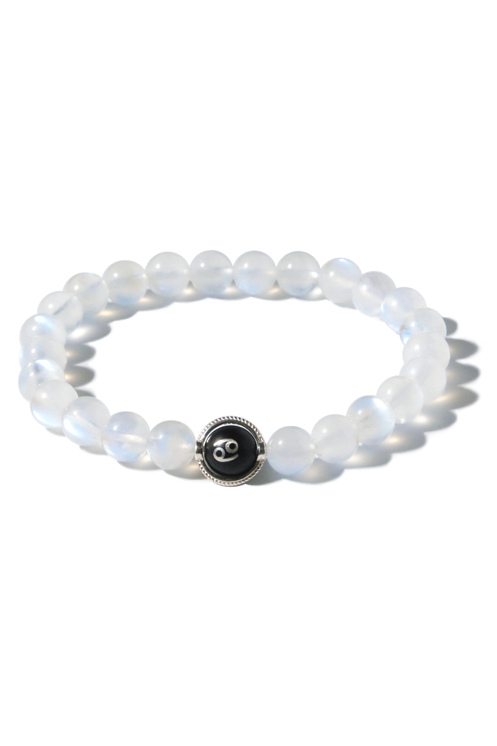 Blue Moonstone Cancer Zodiac Bracelet