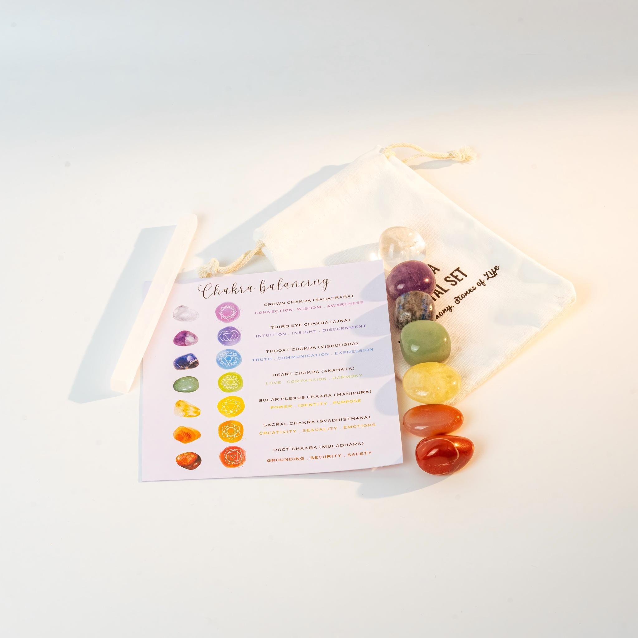 Seven Chakra Healing Stone Set