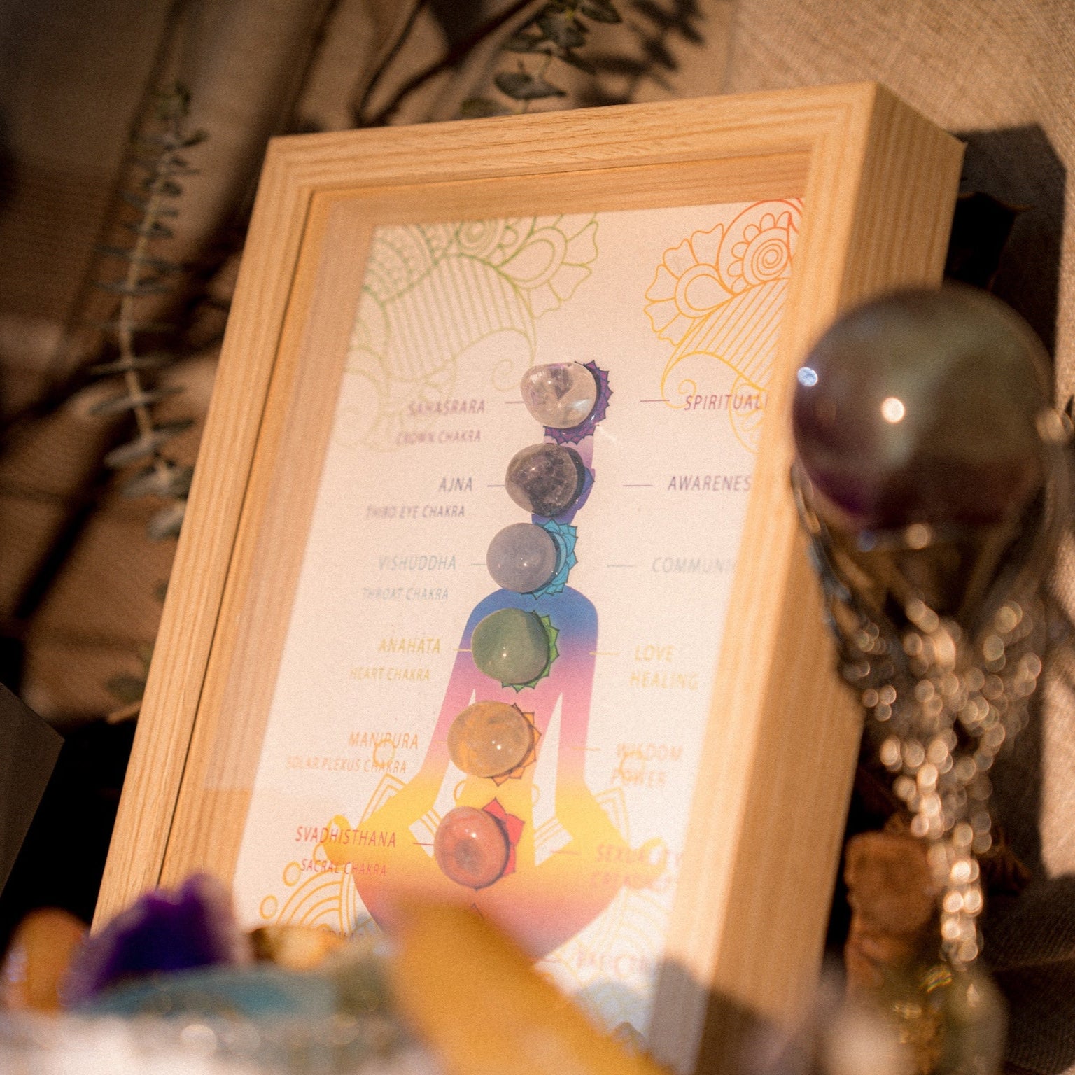 7 Chakra Healing Gemstone Picture Frame (With Meaning)