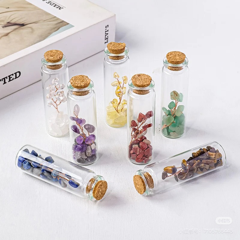 Seven Chakra Stone Wishing Bottles