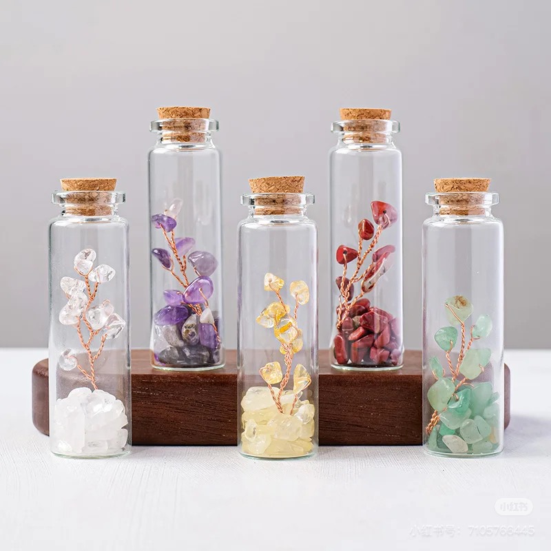 Seven Chakra Stone Wishing Bottles