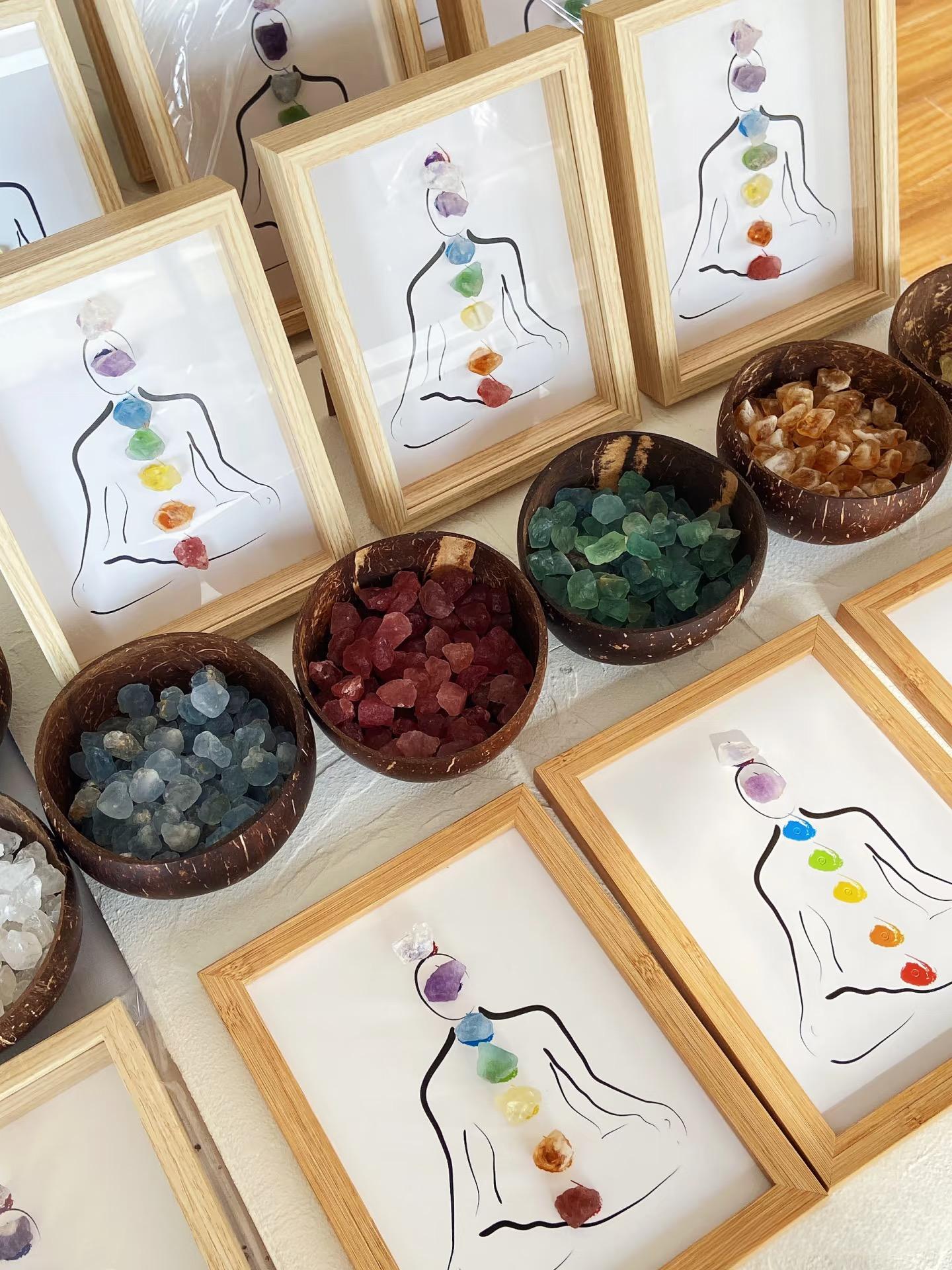 7 Chakra Healing Gemstone Picture Frame