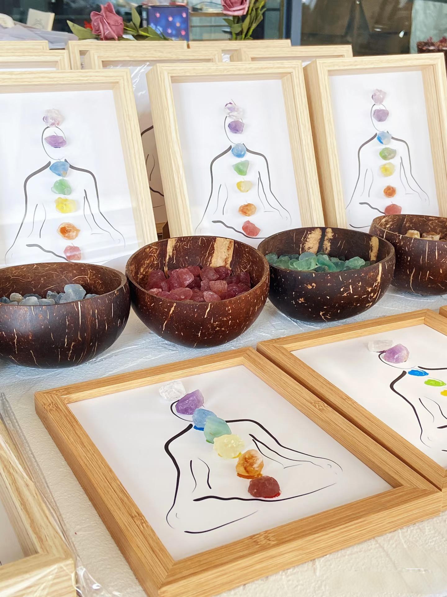 7 Chakra Healing Gemstone Picture Frame