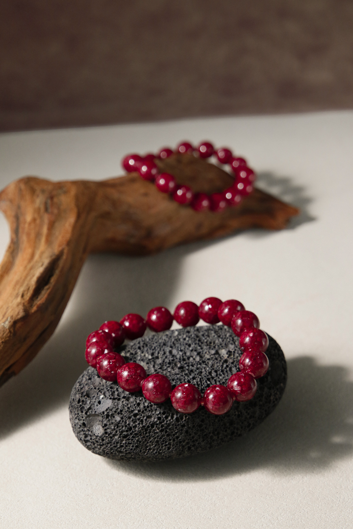 Cinnabar Bracelet - 100% HAND-CARVED