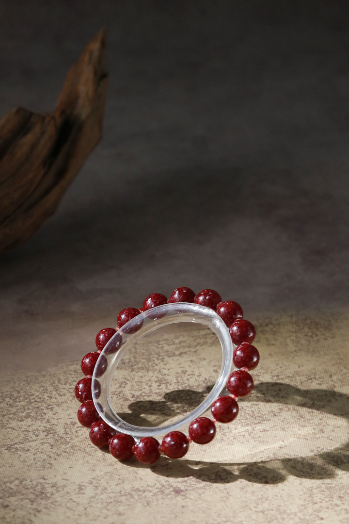 Cinnabar Bracelet - 100% HAND-CARVED