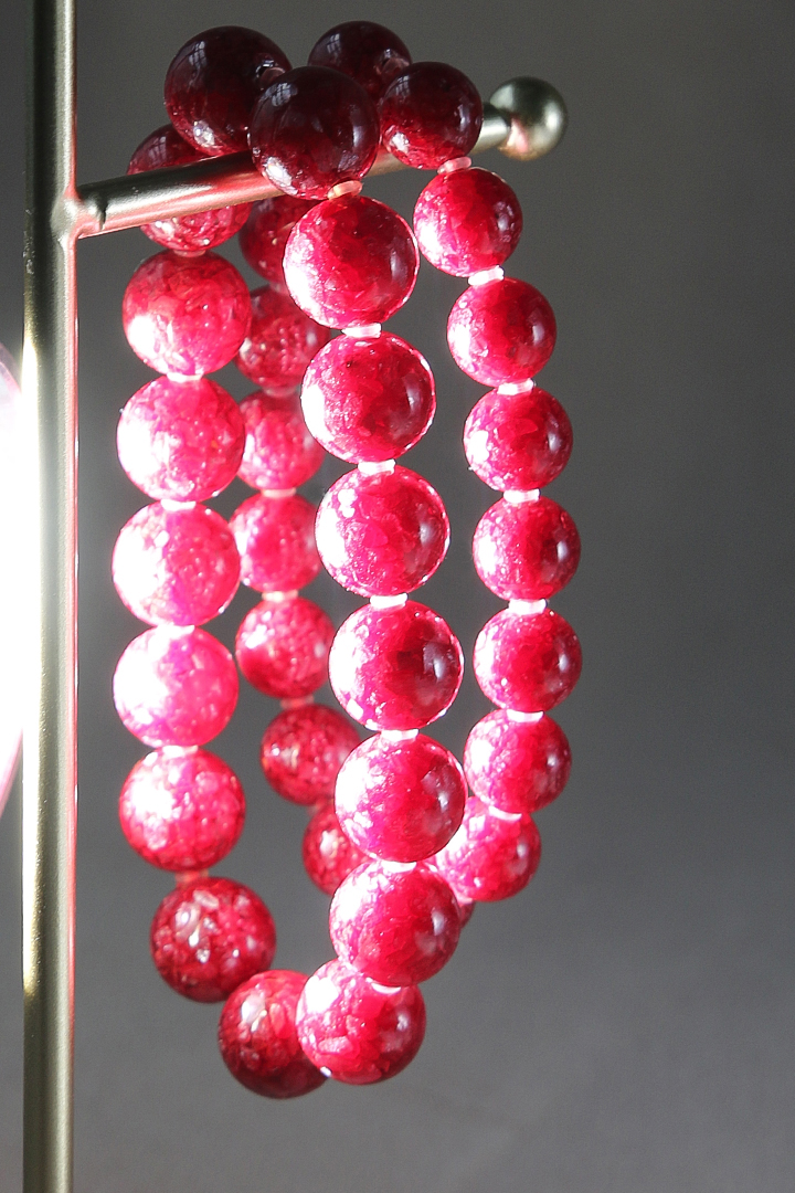 Cinnabar Bracelet - 100% HAND-CARVED