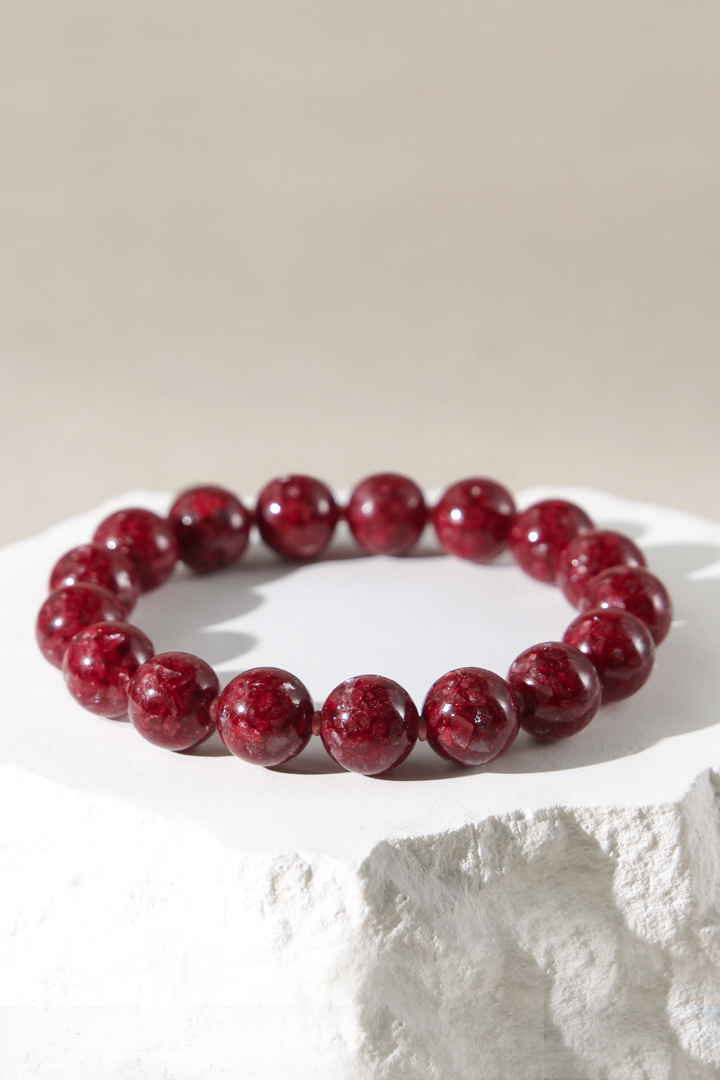 Cinnabar Bracelet - 100% HAND-CARVED