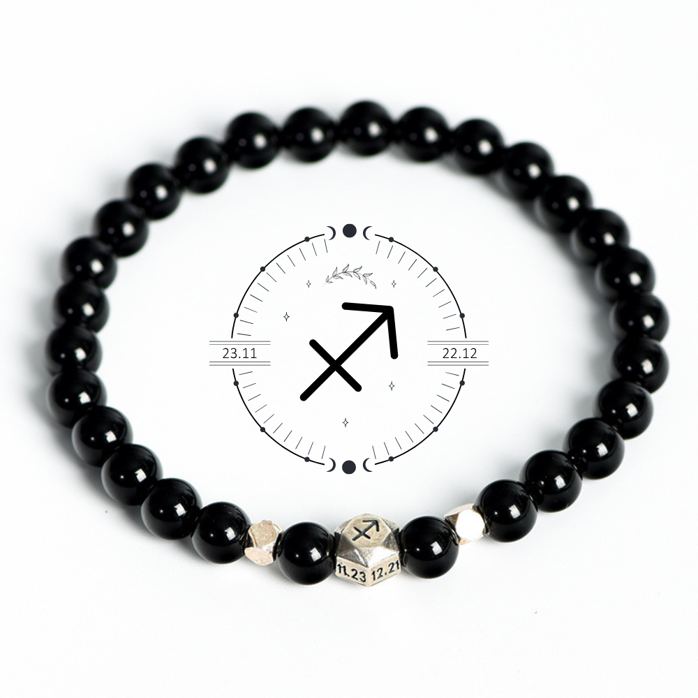 Obsidian Zodiac Protection Bracelet