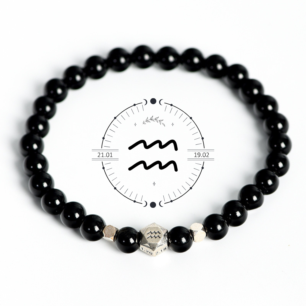 Obsidian Zodiac Protection Bracelet