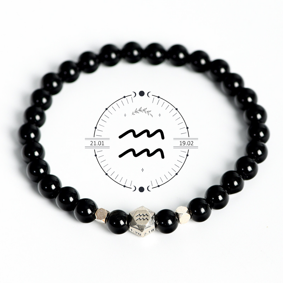 Obsidian Zodiac Protection Bracelet